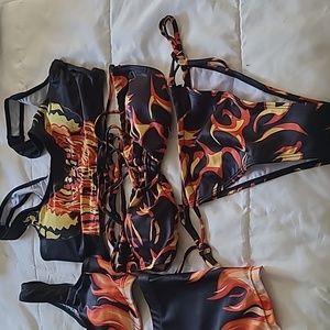 9 pieces of bathing suits and 3 crop tops, new, never worn
